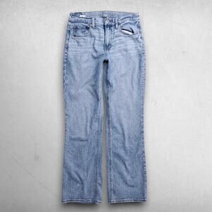 American Eagle 90s Bootcut Jeans Faded Stretch Women 8 Light Blue Cowgirl Chic